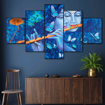 Set Of Five Framed Digital Wall Painting