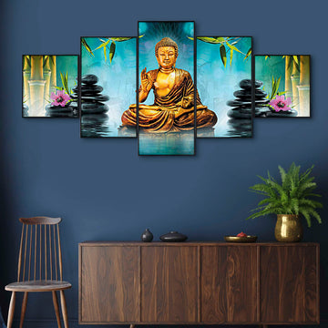 Set Of Five Framed Digital Wall Painting
