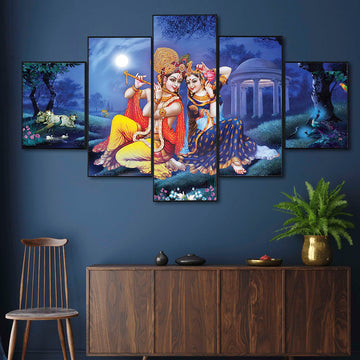 Set Of Five Framed Digital Wall Painting