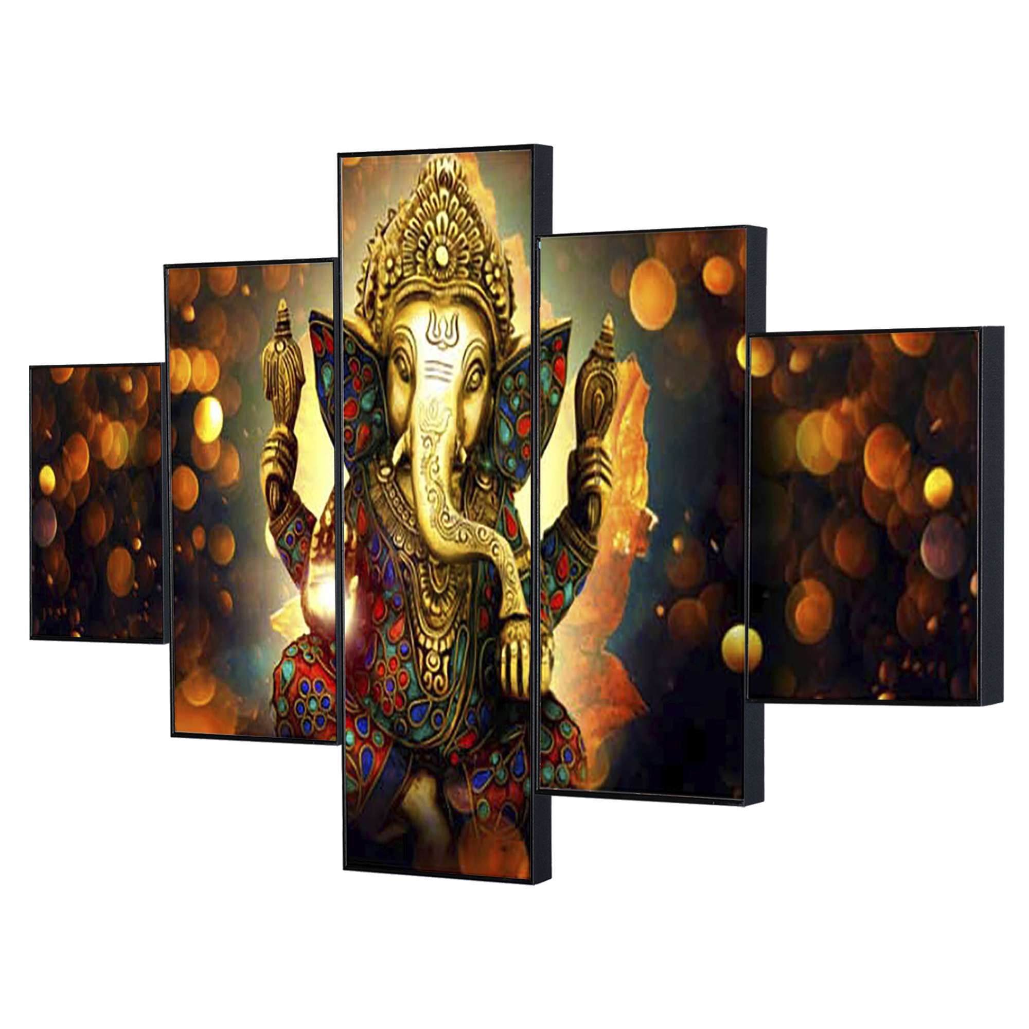 Set Of Five Framed Digital Wall Painting