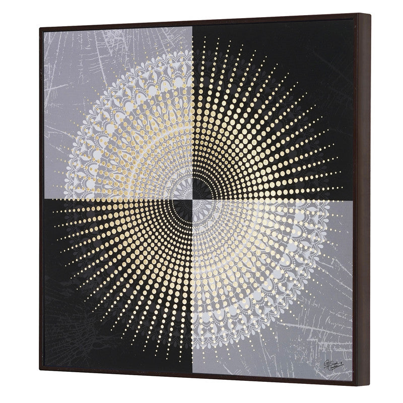 Golden Embossed Wall Painting