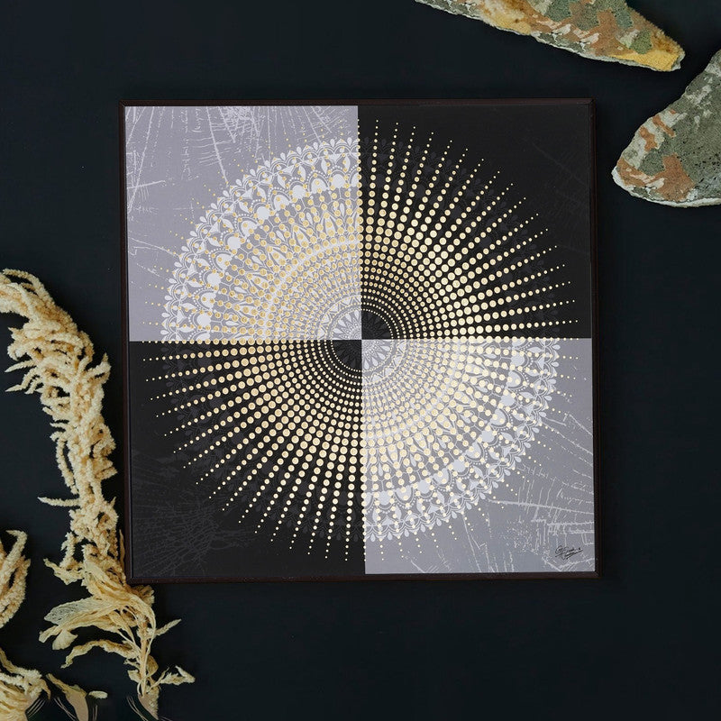 Golden Embossed Wall Painting