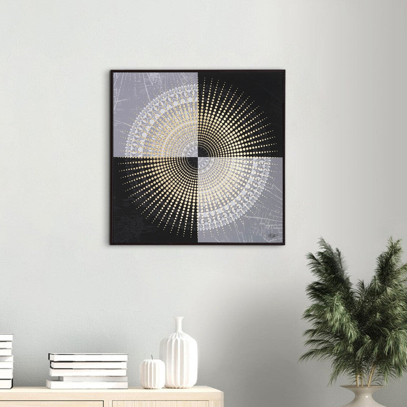 Golden Embossed Wall Painting