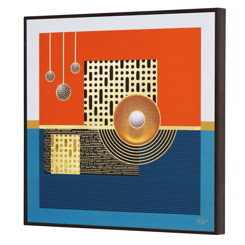 Golden Embossed Wall Painting