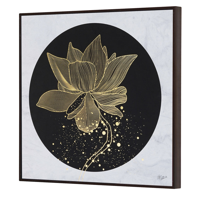 Golden Embossed Wall Painting