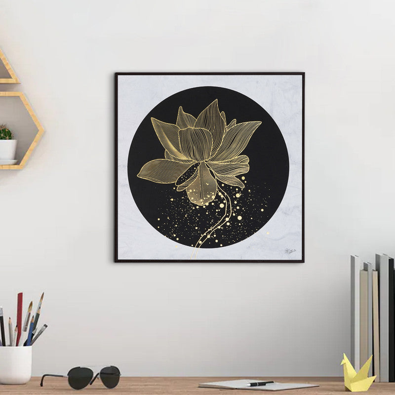 Golden Embossed Wall Painting