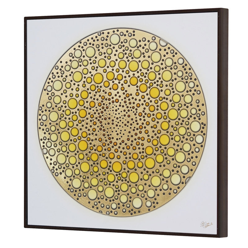 Golden Embossed Wall Painting