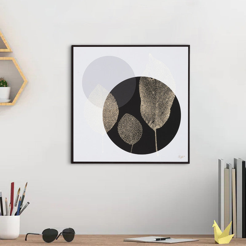 Golden Embossed Wall Painting