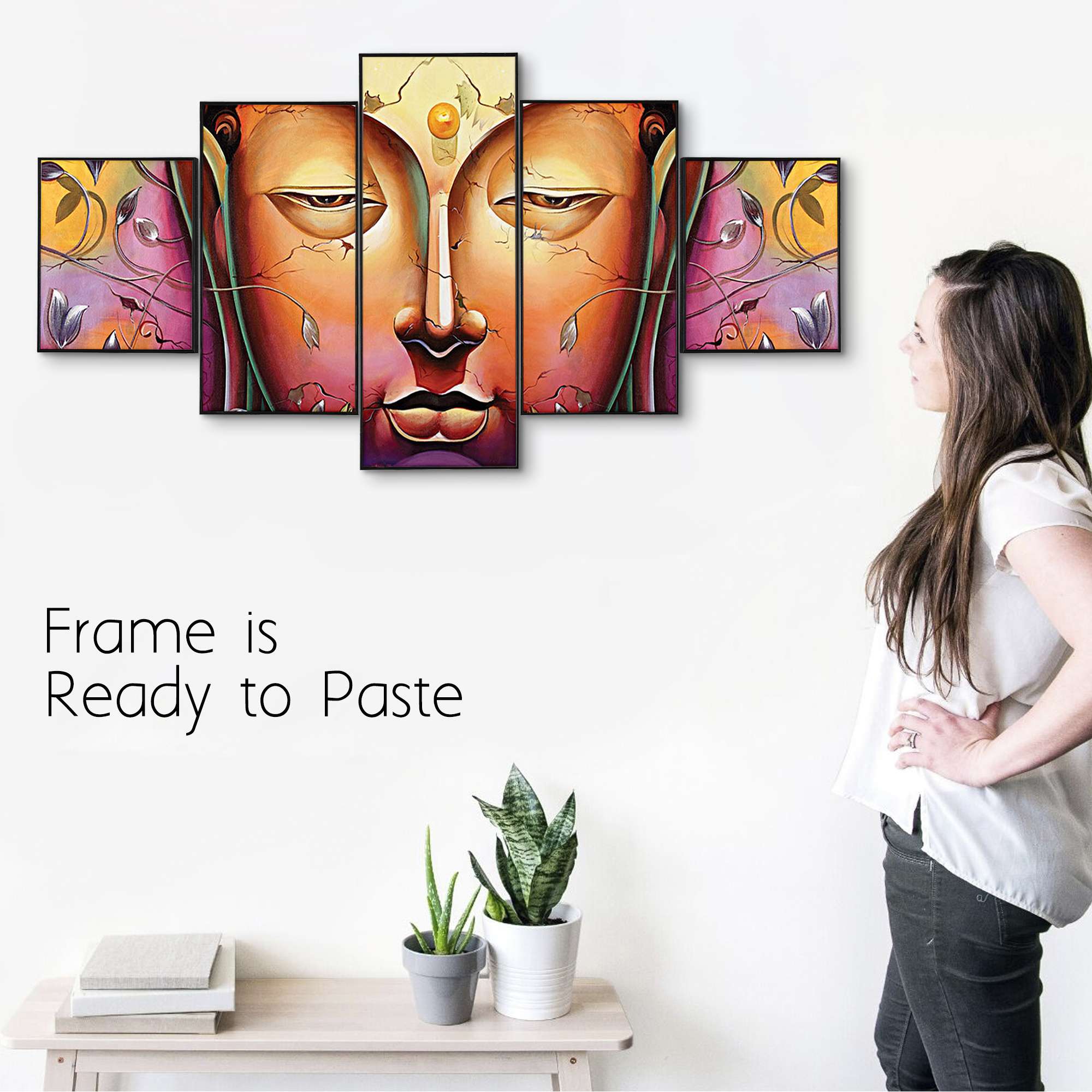 Set Of Five Framed Digital Wall Painting