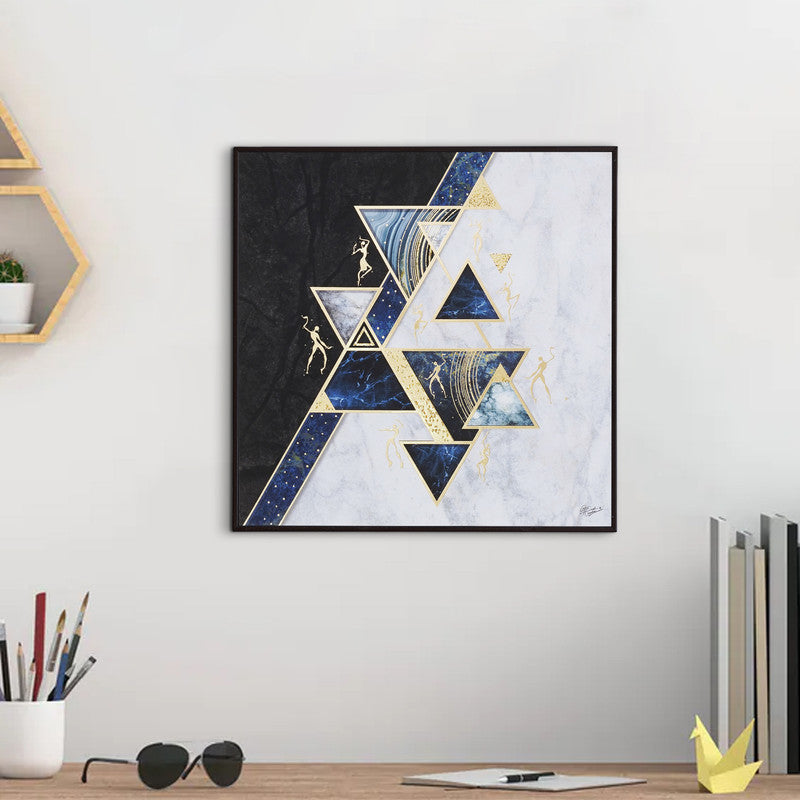 Golden Embossed Wall Painting