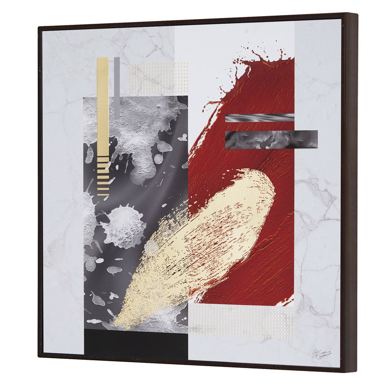 Golden Embossed Wall Painting