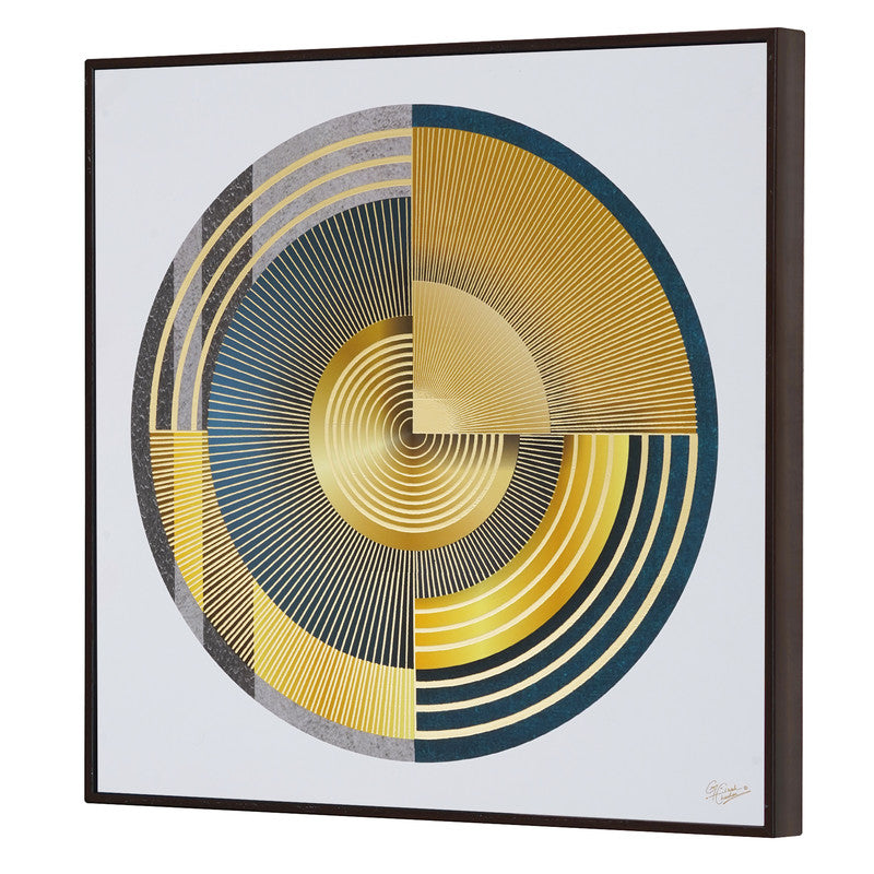 Golden Embossed Wall Painting
