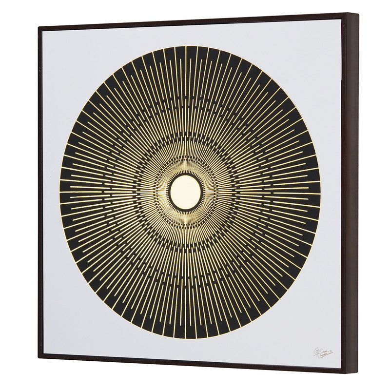 Golden Embossed Wall Painting