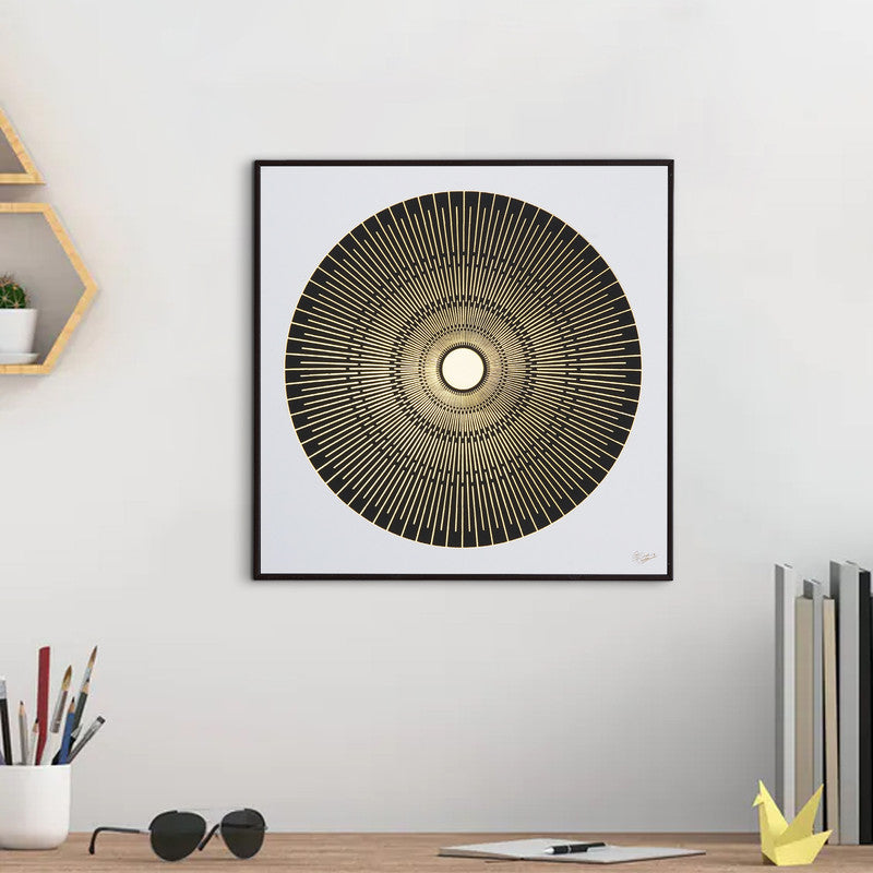 Golden Embossed Wall Painting
