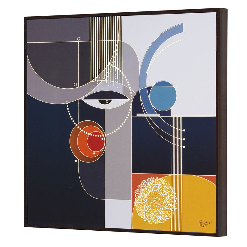 Golden Embossed Wall Painting