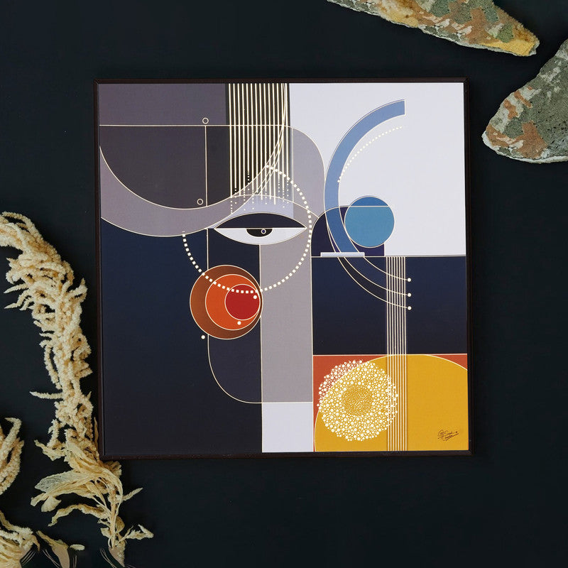 Golden Embossed Wall Painting