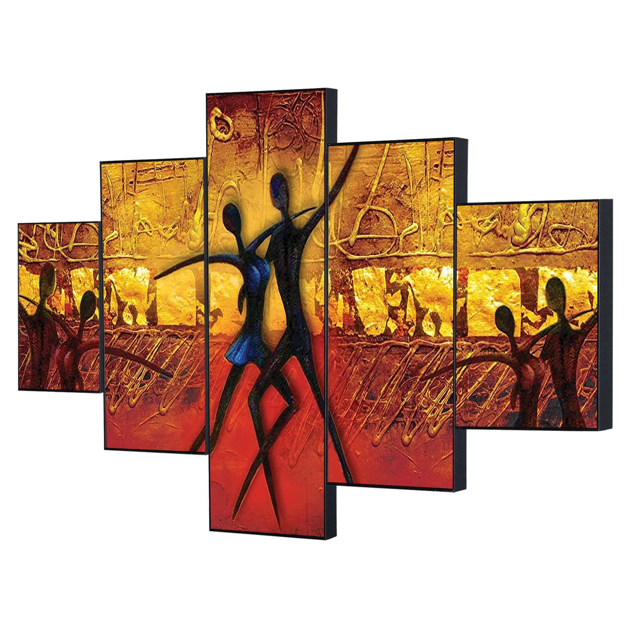 Set Of Five Framed Digital Wall Painting