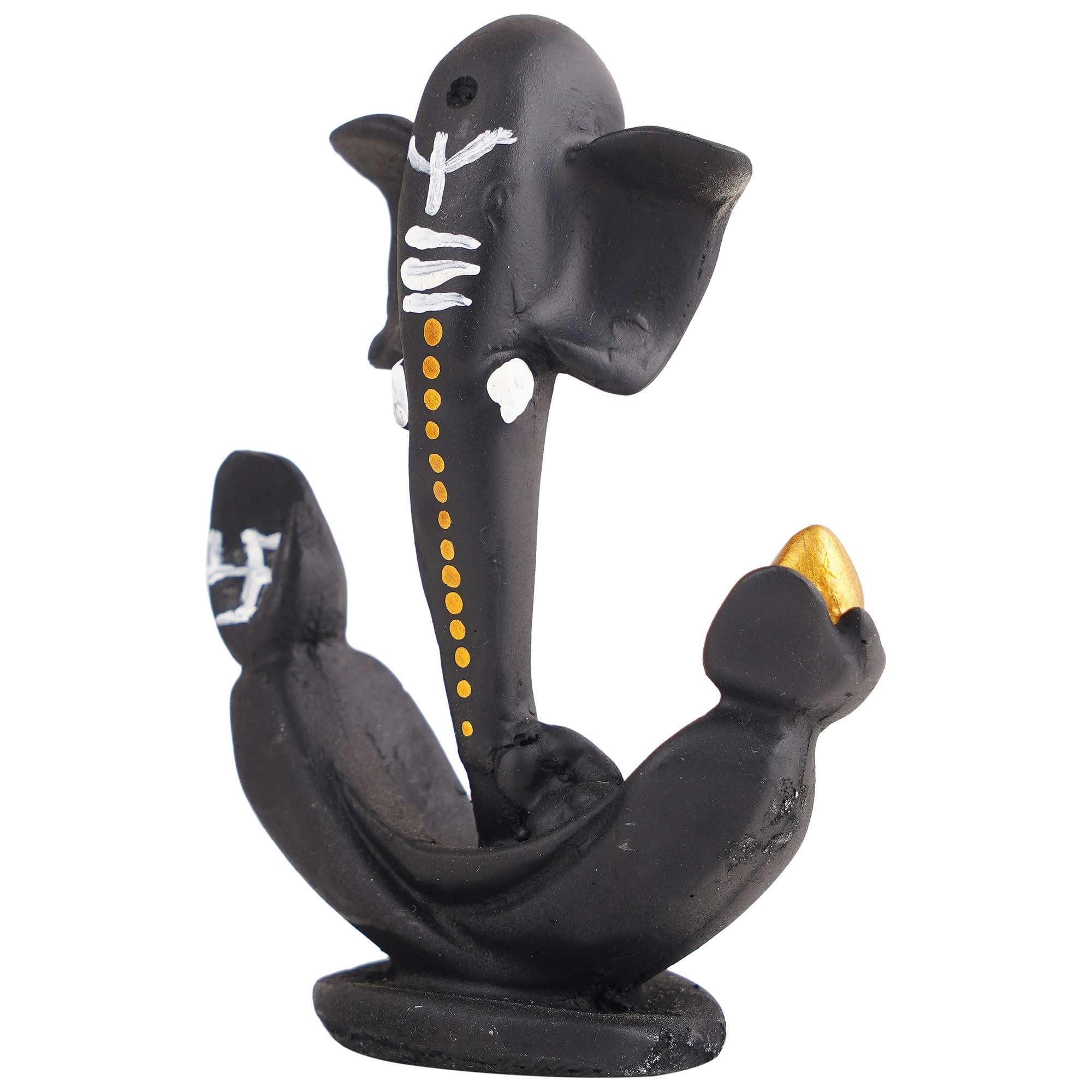 Ganesha Statue  Idol Shriganesh Bhagwan Murti / Home, Office Decor / Car Dashboard / Side Table Brass Ganpati / Lord Vinayaka Statue / God of Luck & Success Sculpture / Gift Items