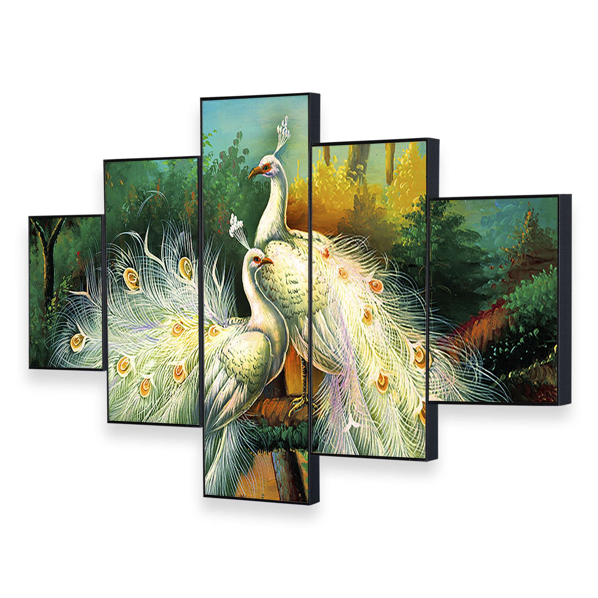 Set Of Five Framed Digital Wall Painting