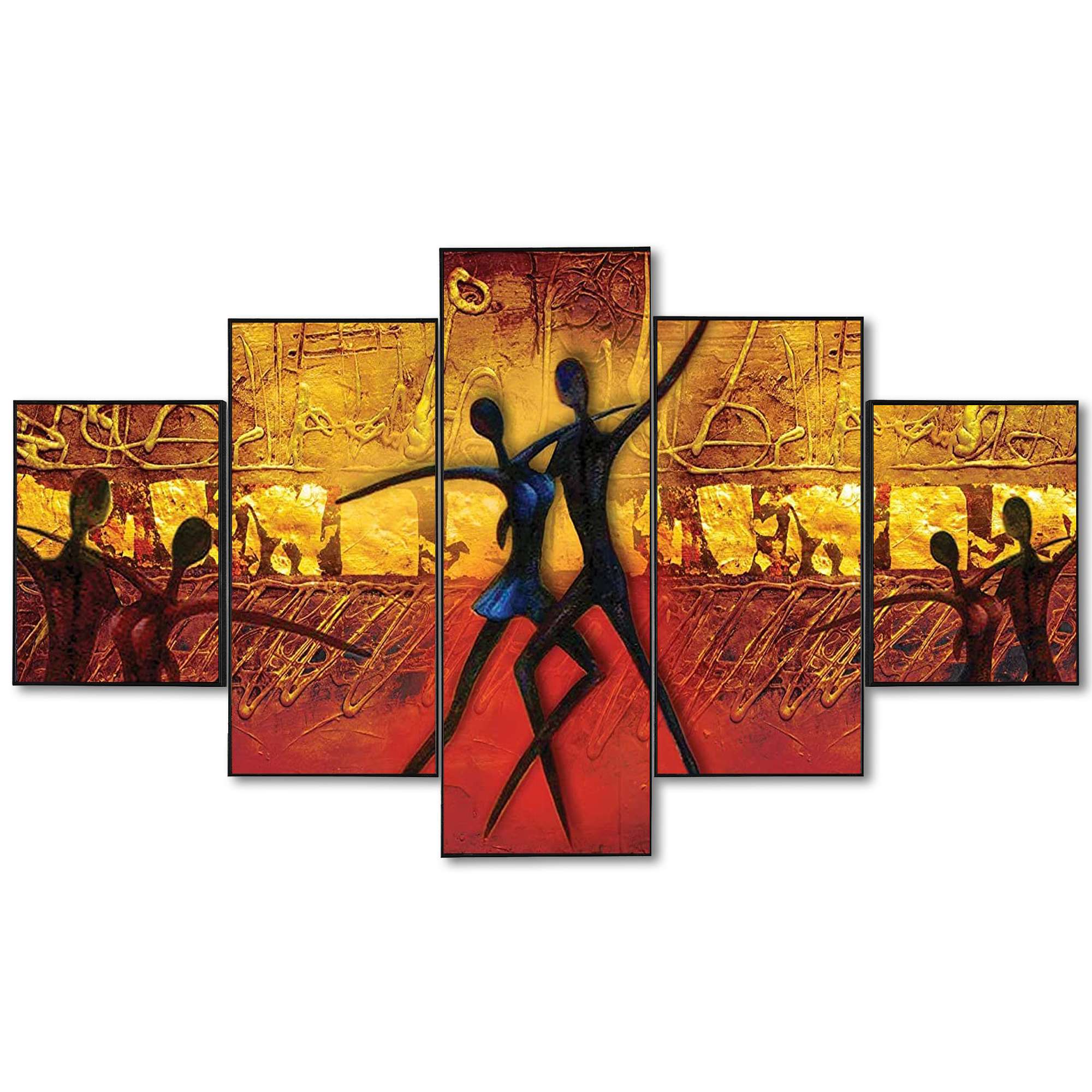 Set Of Five Framed Digital Wall Painting