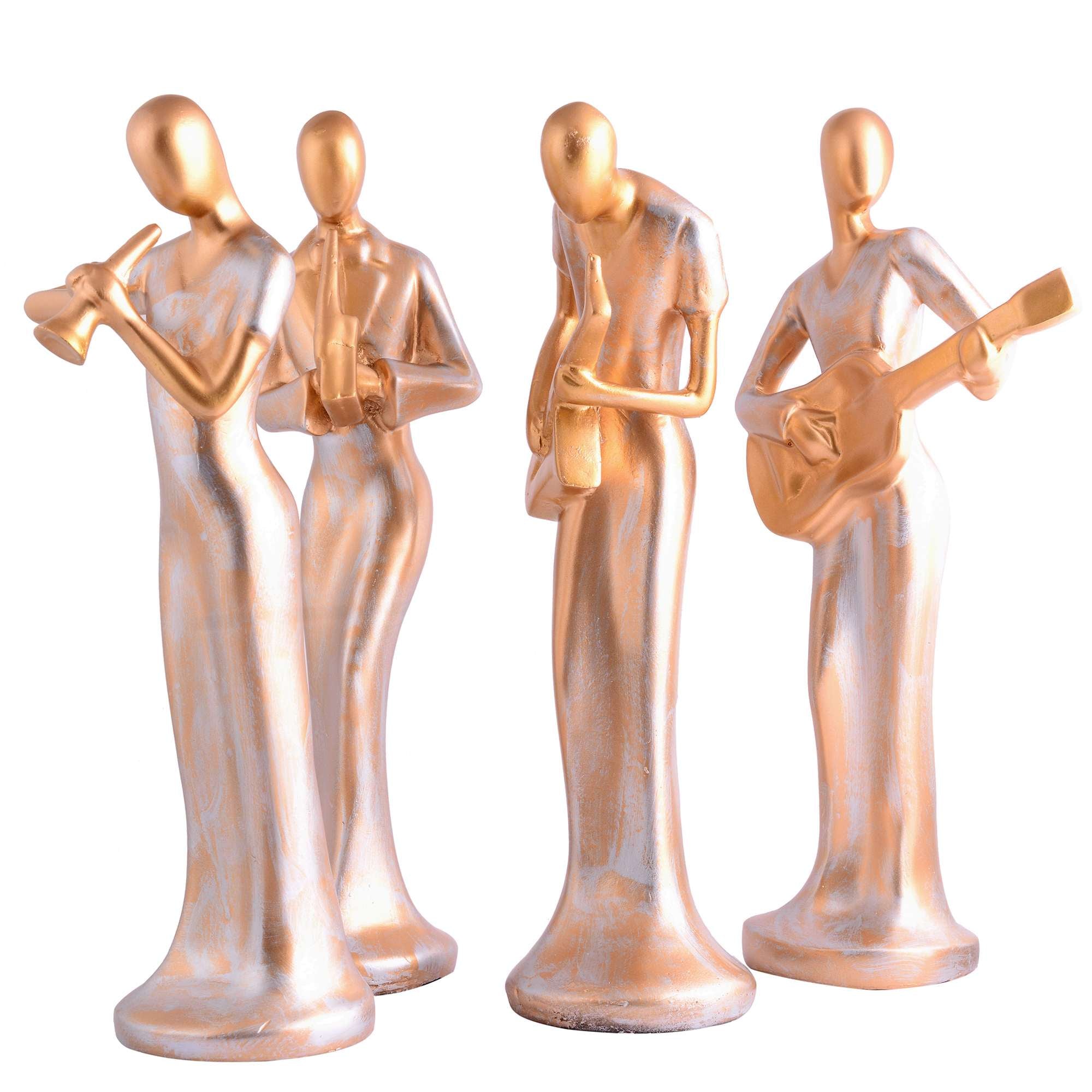 Modern metal musician golden statue Resin figurine Contemporary art Music decor Metal sculpture, Modern home decor, Musician gift