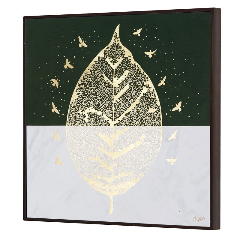 Golden Embossed Wall Painting