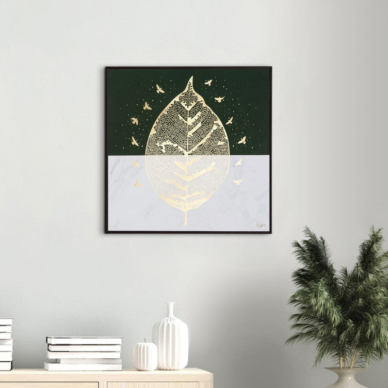 Golden Embossed Wall Painting