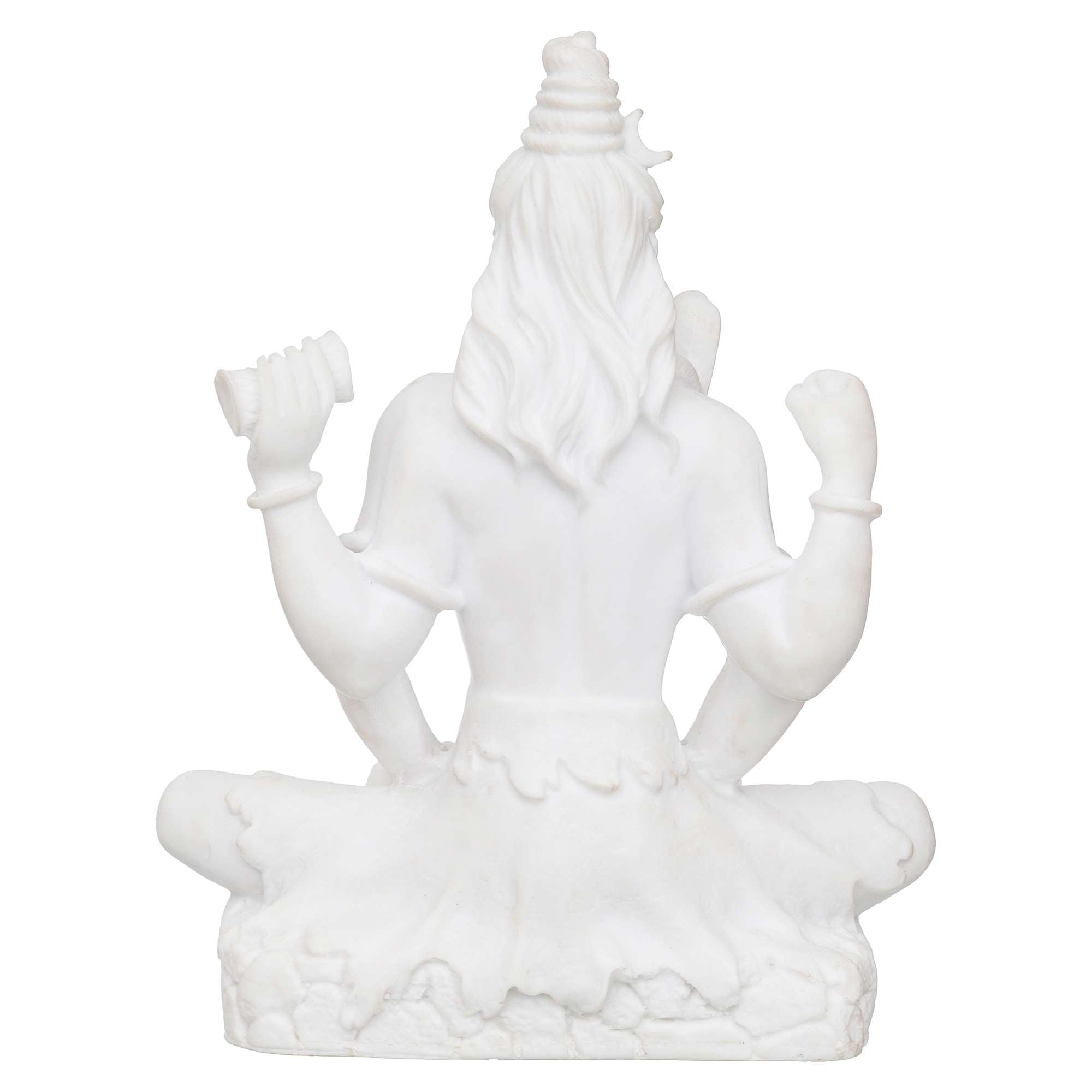 Handicraft Marble dust Lord Shiv ji Statue for Pooja, Car Dashboard I Shiva Idol I Bholenath I Mahakal I Adiyogi Statue I Office Table