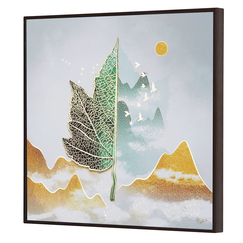 Golden Embossed Wall Painting