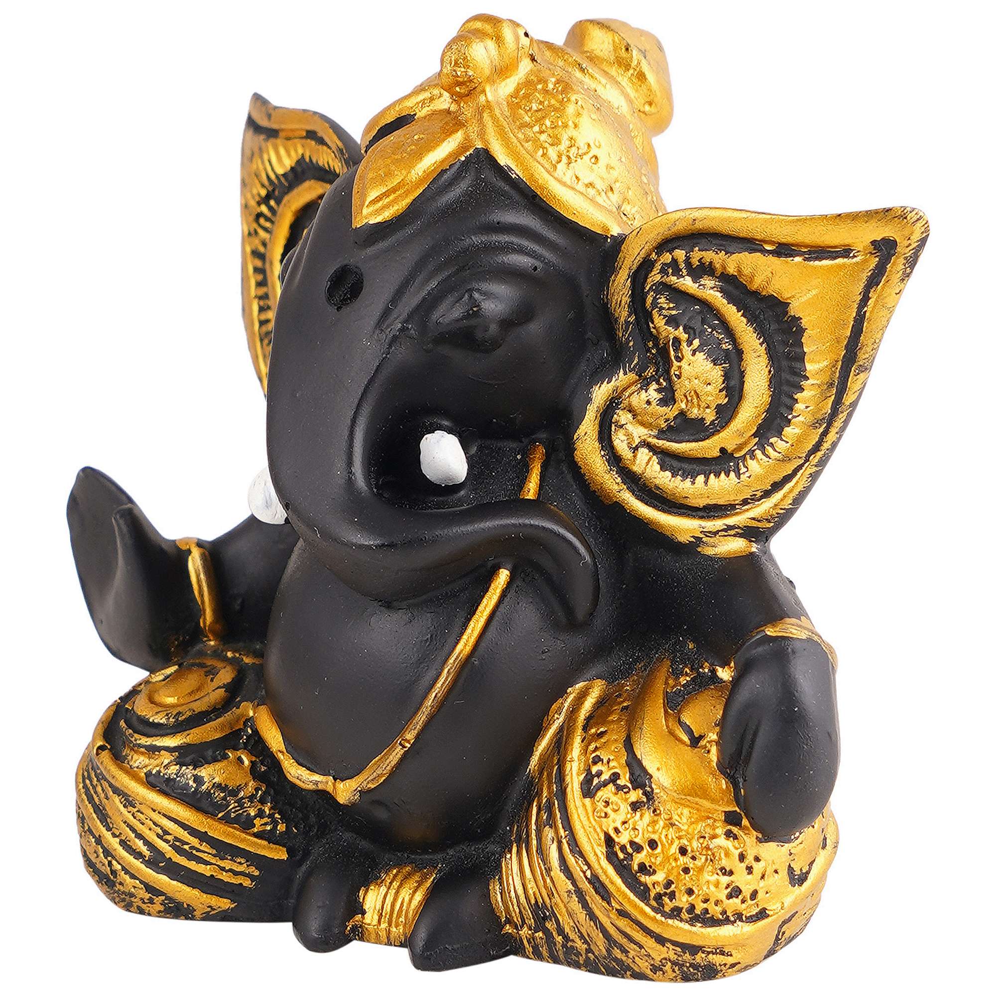 Ganesha Statue  Idol Shriganesh Bhagwan Murti / Home, Office Decor / Car Dashboard / Side Table Brass Ganpati / Lord Vinayaka Statue / God of Luck & Success Sculpture / Gift Items