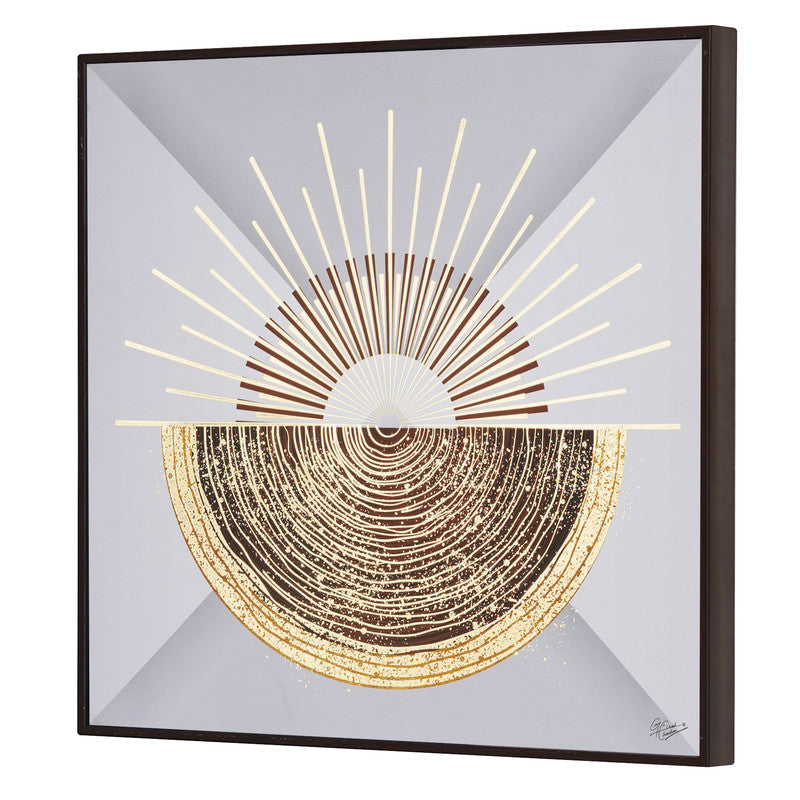Golden Embossed Wall Painting