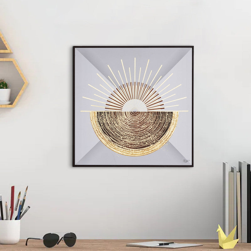 Golden Embossed Wall Painting