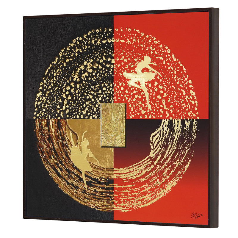 Golden Embossed Wall Painting