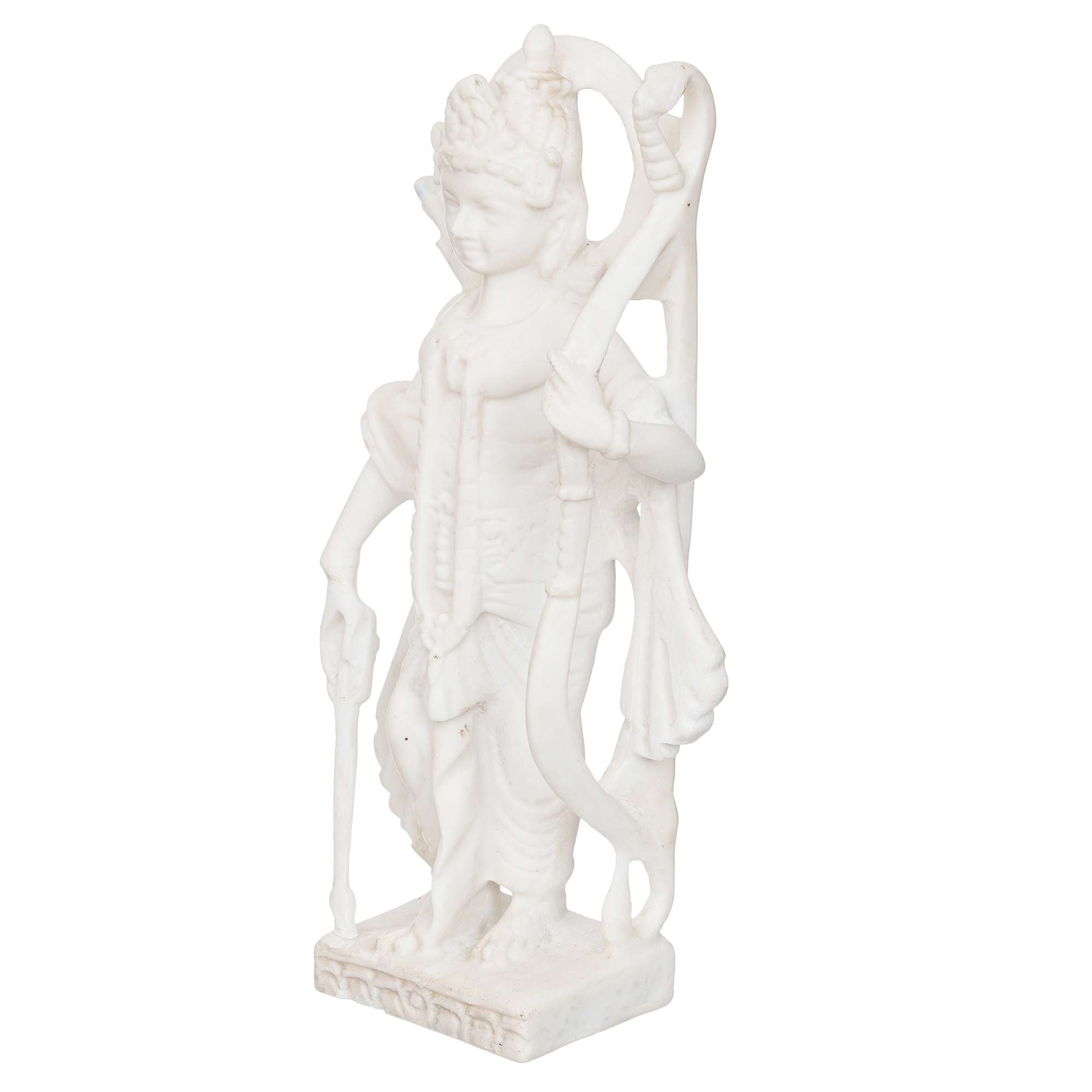 White Marble Standing Ram Ji murti for Pooja Room Standing Hindu Lord Ram ji Statue for Home Temple Idol Murti Best for Gift