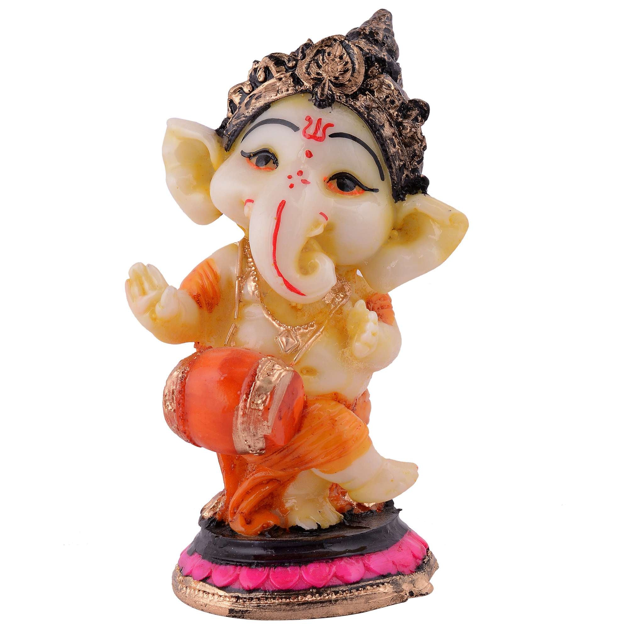 Ganesha Statue  Idol Shriganesh Bhagwan Murti / Home, Office Decor / Car Dashboard / Side Table Brass Ganpati / Lord Vinayaka Statue / God of Luck & Success Sculpture / Gift Items
