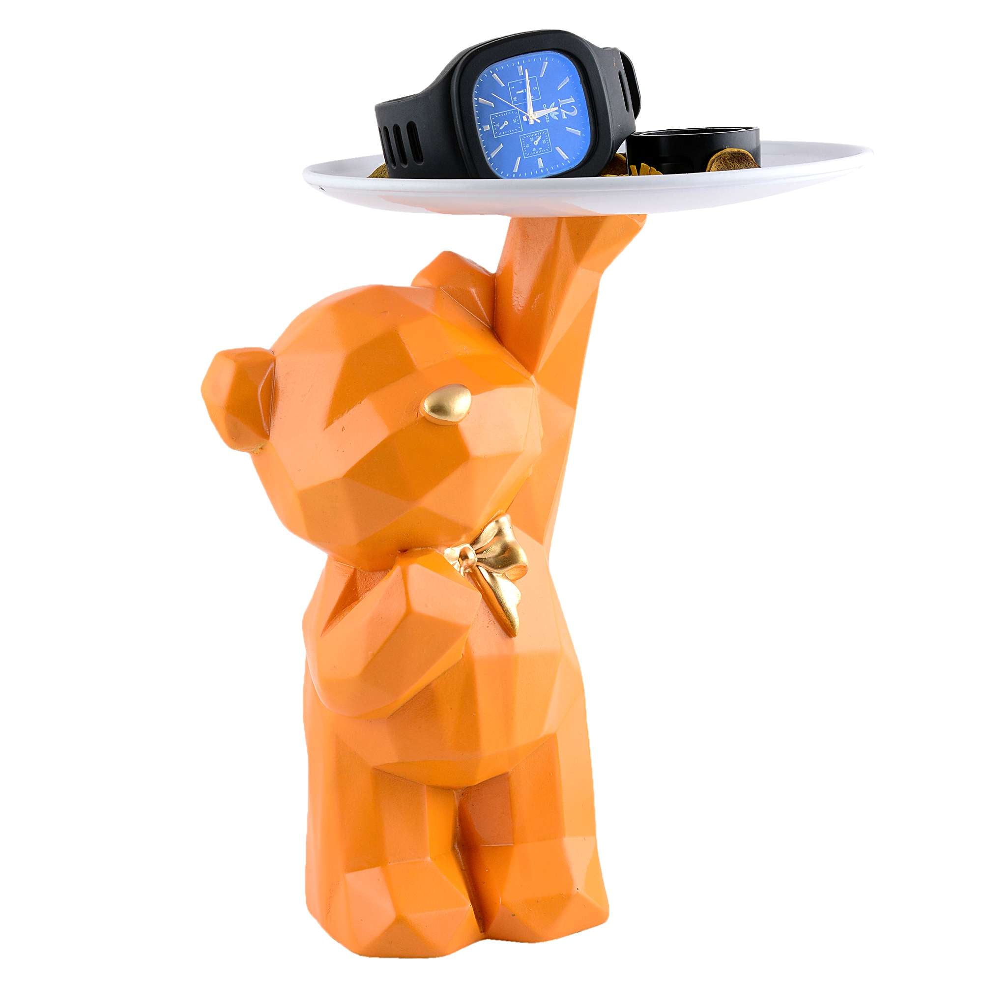 Cool Taddy Bear Showpiece for Home Decorative Showpiece | Taddy Bear with Paltter Statue for Home Decor Showpiece | Home Kitchen Decor | Office Decorative Item -2