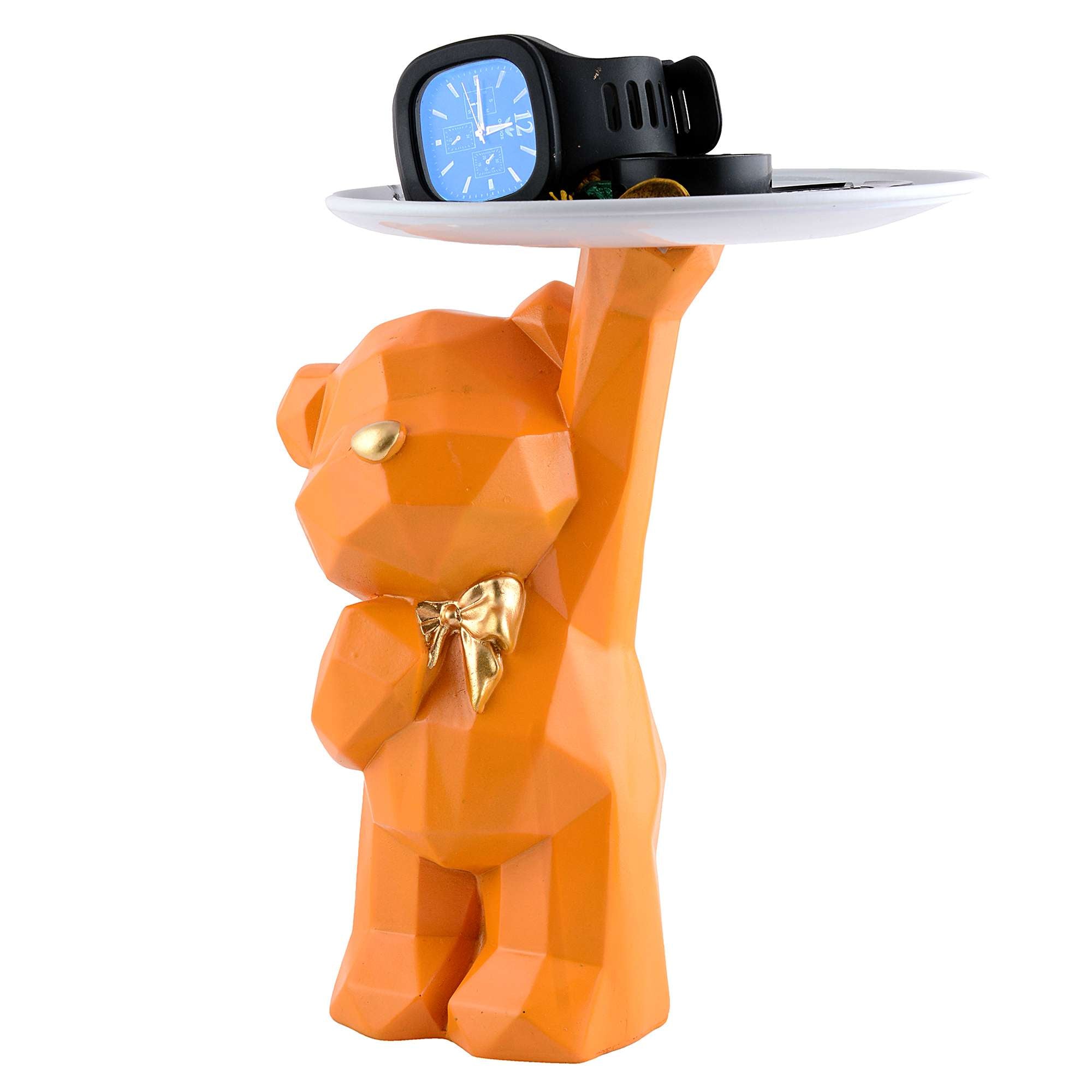 Cool Taddy Bear Showpiece for Home Decorative Showpiece | Taddy Bear with Paltter Statue for Home Decor Showpiece | Home Kitchen Decor | Office Decorative Item -2