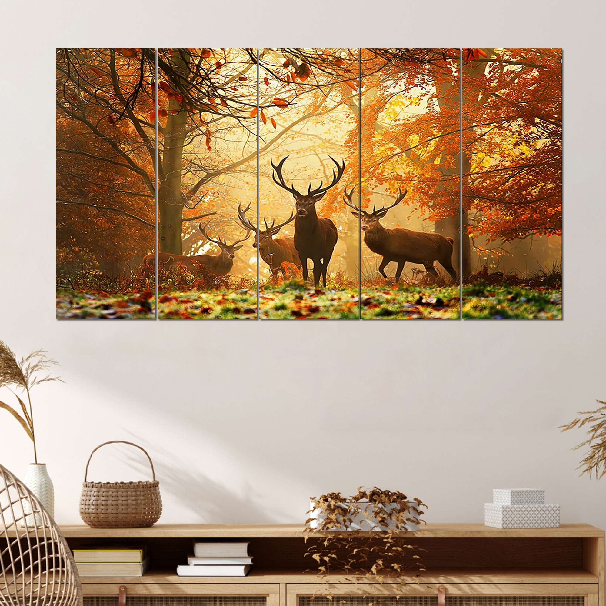 SET OF 5 DIGITAL WALL PAINTING