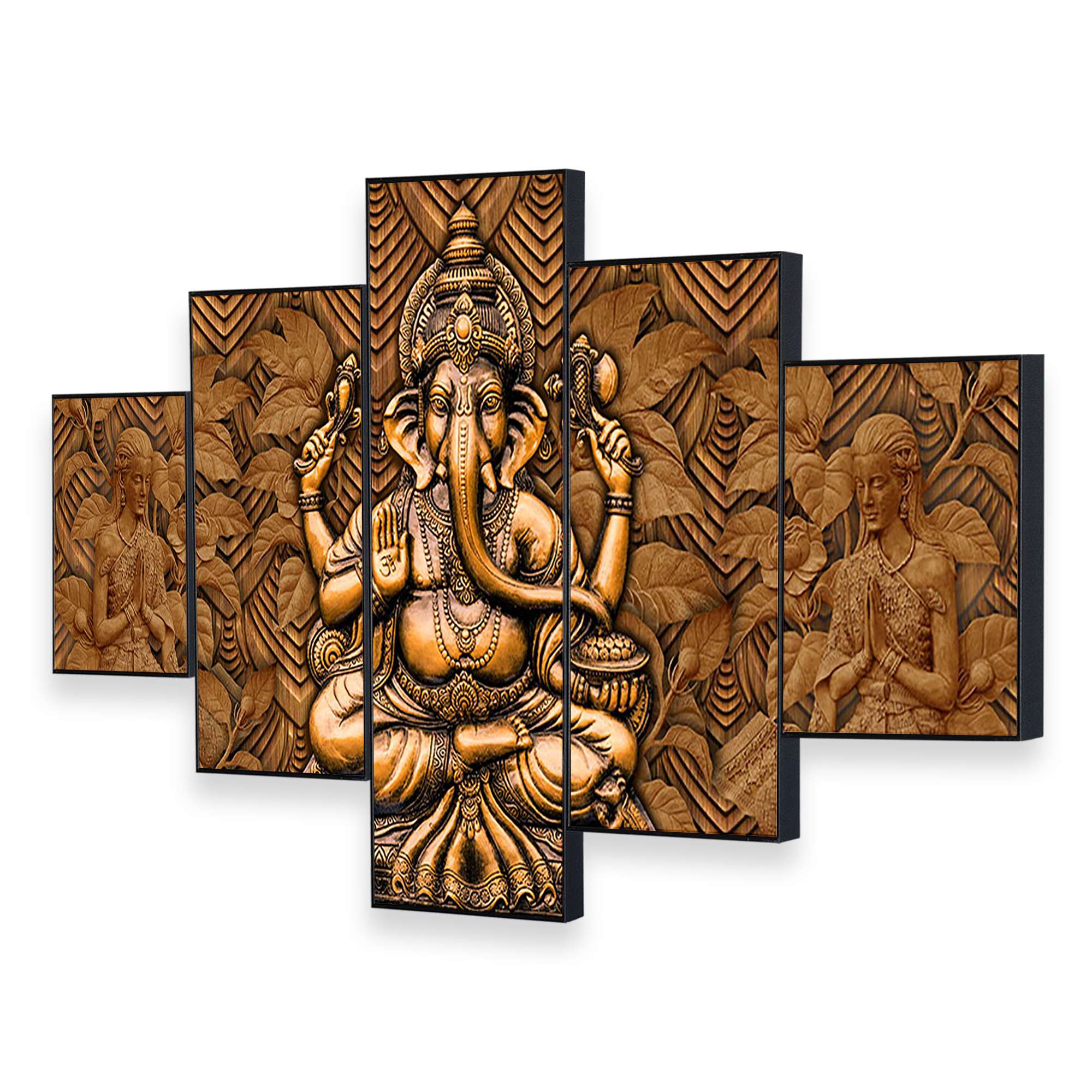 Set Of Five Framed Digital Wall Painting