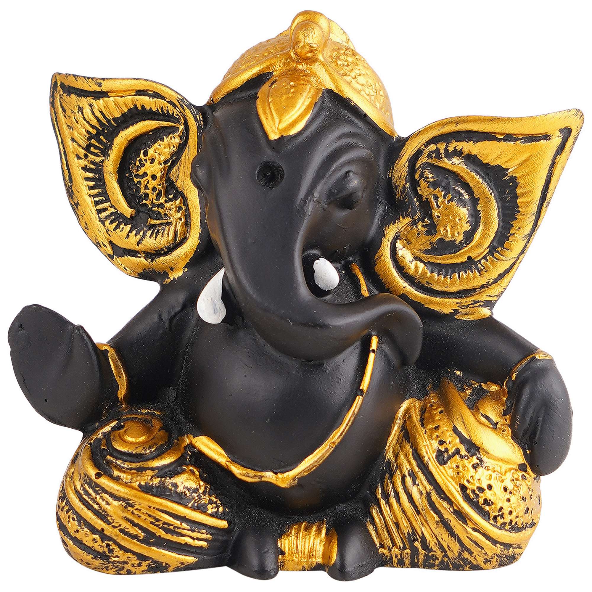 Ganesha Statue  Idol Shriganesh Bhagwan Murti / Home, Office Decor / Car Dashboard / Side Table Brass Ganpati / Lord Vinayaka Statue / God of Luck & Success Sculpture / Gift Items