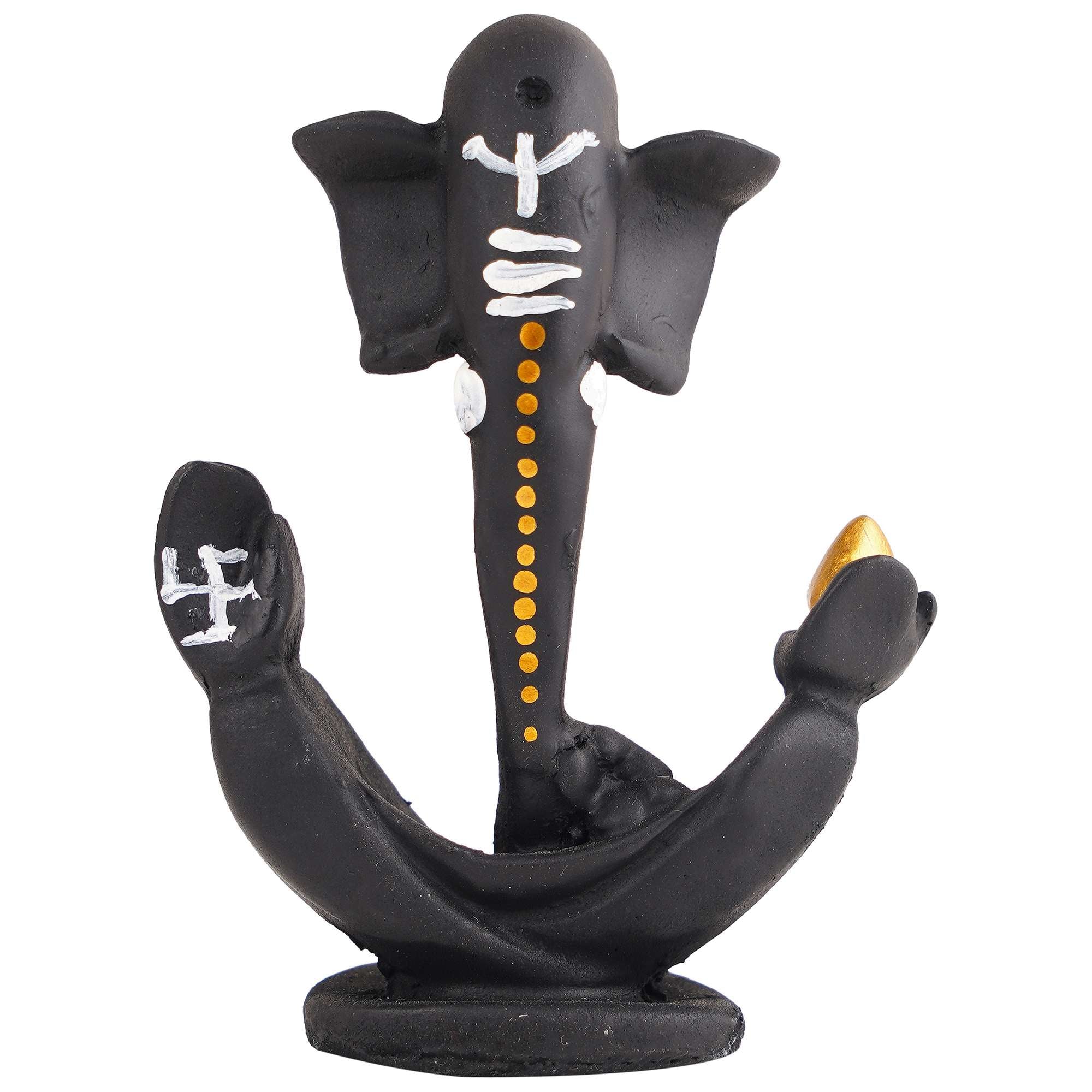 Ganesha Statue  Idol Shriganesh Bhagwan Murti / Home, Office Decor / Car Dashboard / Side Table Brass Ganpati / Lord Vinayaka Statue / God of Luck & Success Sculpture / Gift Items