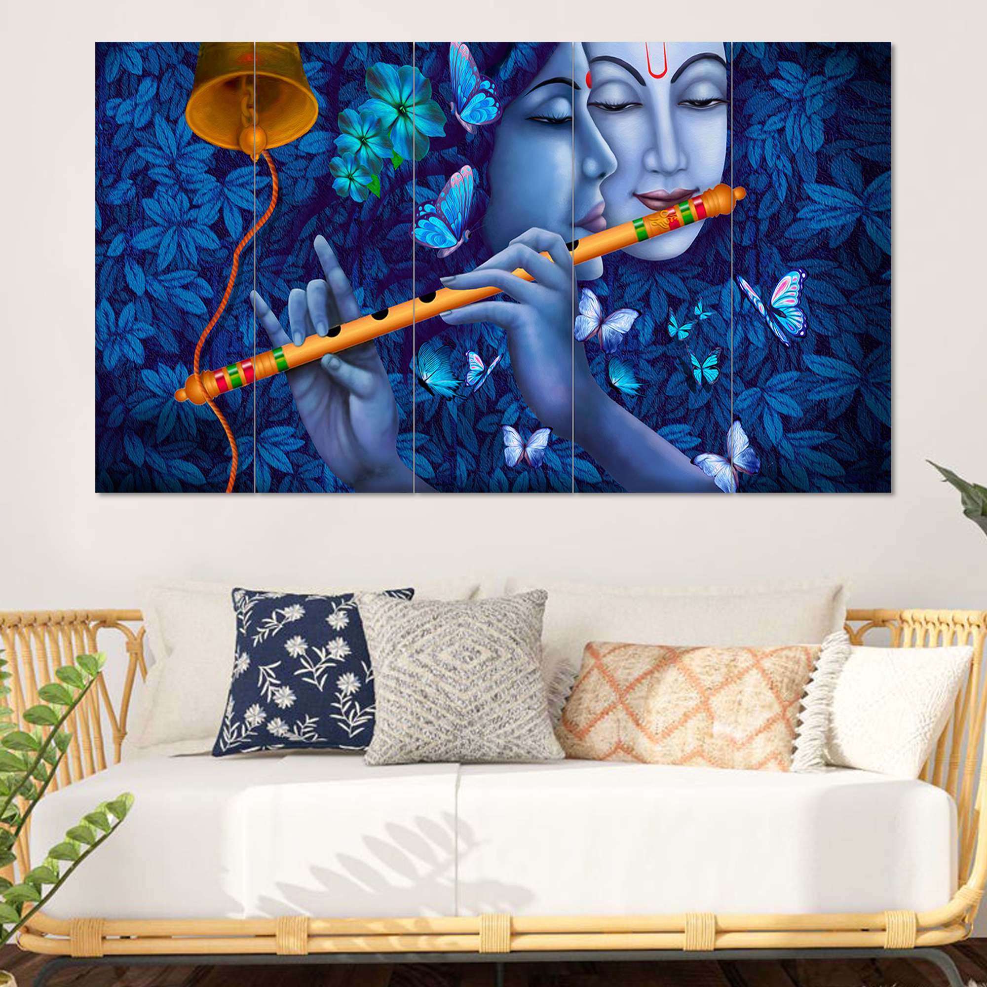 Set Of 5 Wooden Framed Wall Paintings