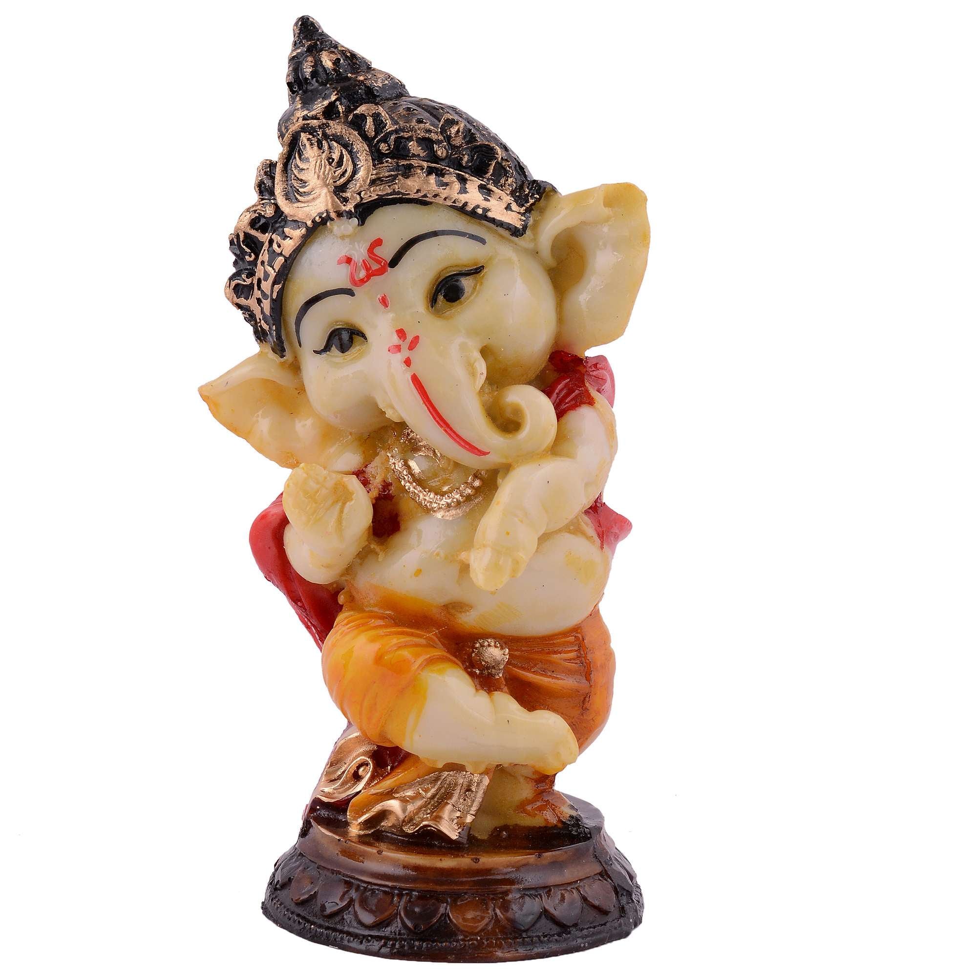 Ganesha Statue  Idol Shriganesh Bhagwan Murti / Home, Office Decor / Car Dashboard / Side Table Brass Ganpati / Lord Vinayaka Statue / God of Luck & Success Sculpture / Gift Items