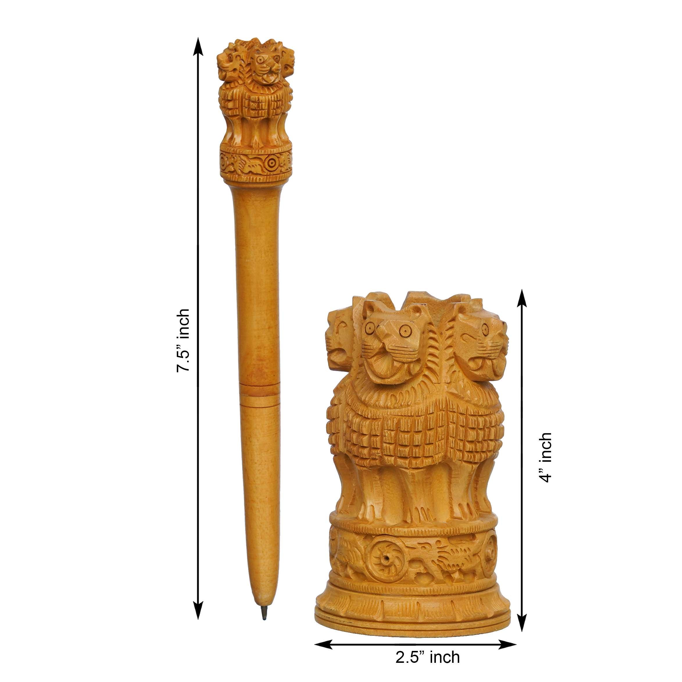 Wooden Ashoka pillar