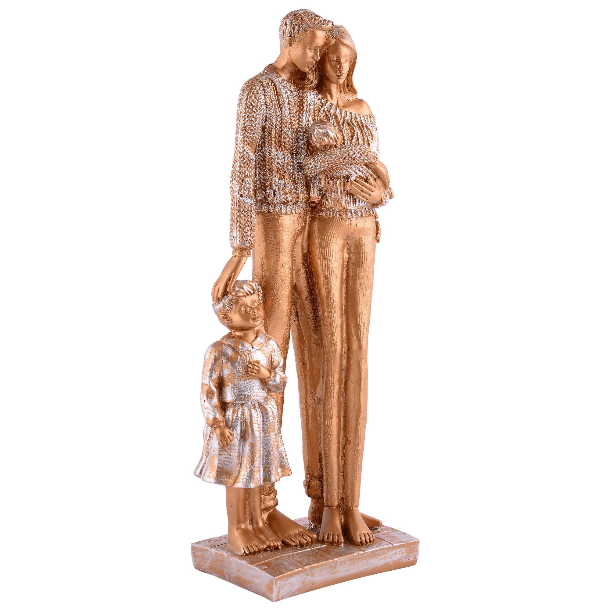 MOTHER and Father with Child Love brown Statue showpiece for Home Decor and Gifting