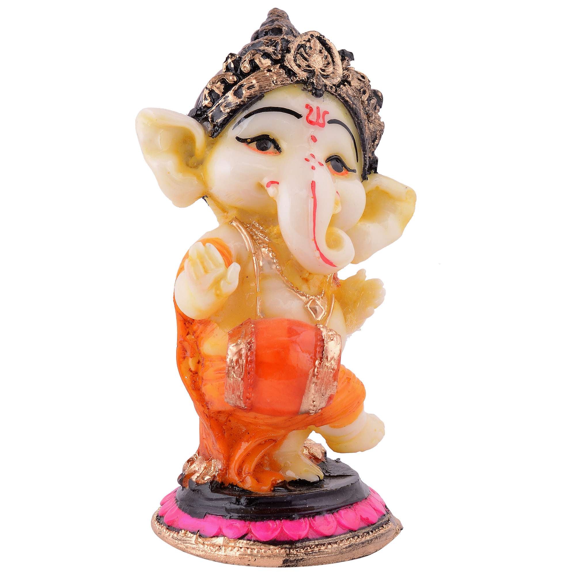 Ganesha Statue  Idol Shriganesh Bhagwan Murti / Home, Office Decor / Car Dashboard / Side Table Brass Ganpati / Lord Vinayaka Statue / God of Luck & Success Sculpture / Gift Items