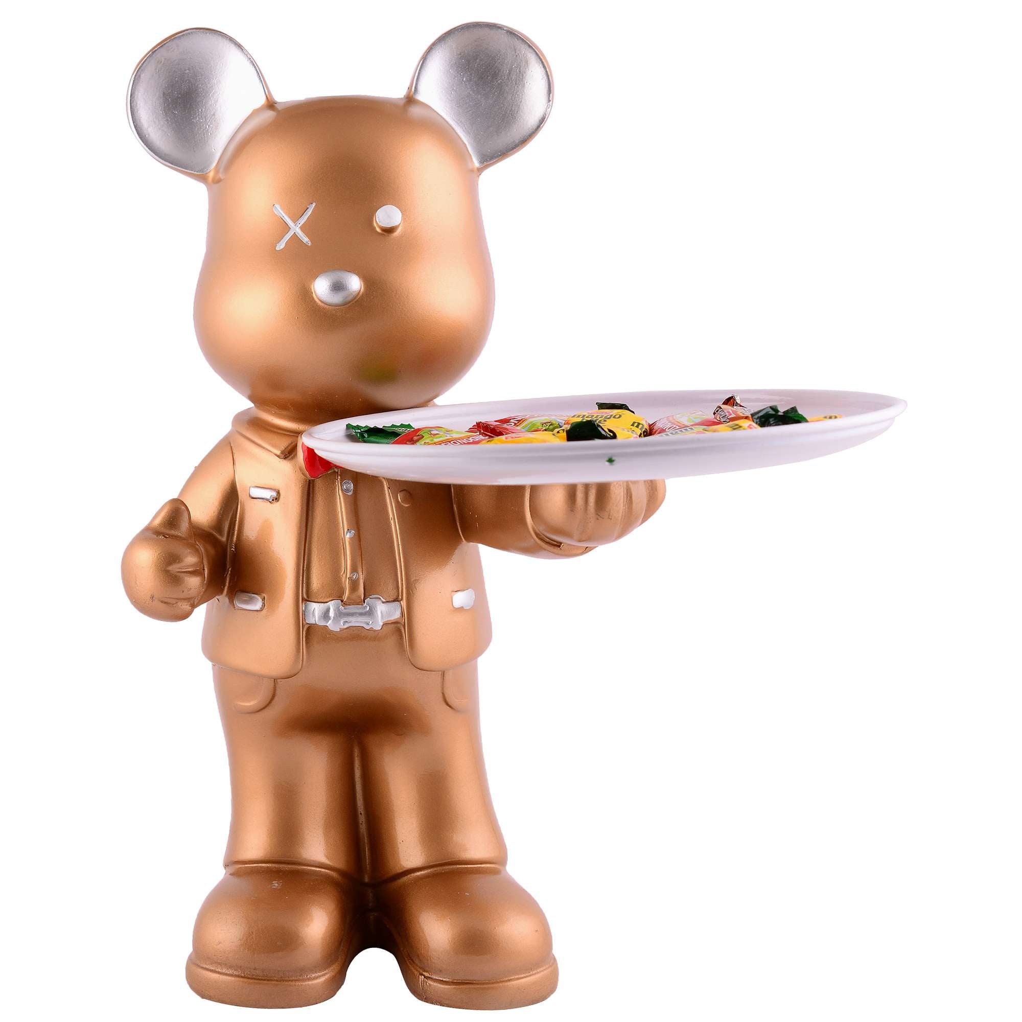 Cool Taddy Bear Showpiece for Home Decorative Showpiece | Taddy Bear with Paltter Statue for Home Decor Showpiece | Home Kitchen Decor | Office Decorative Item -8
