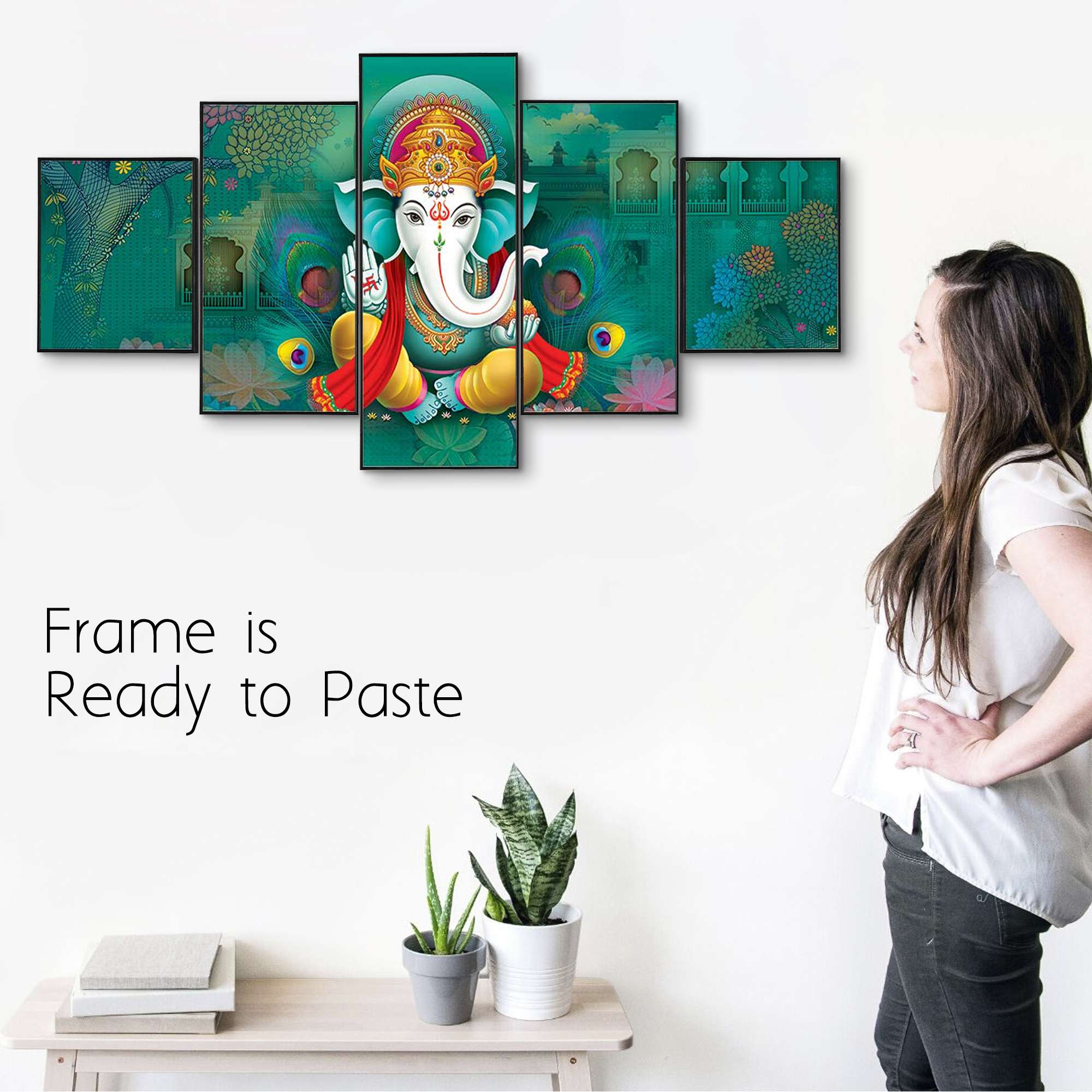 Set Of Five Framed Digital Wall Painting