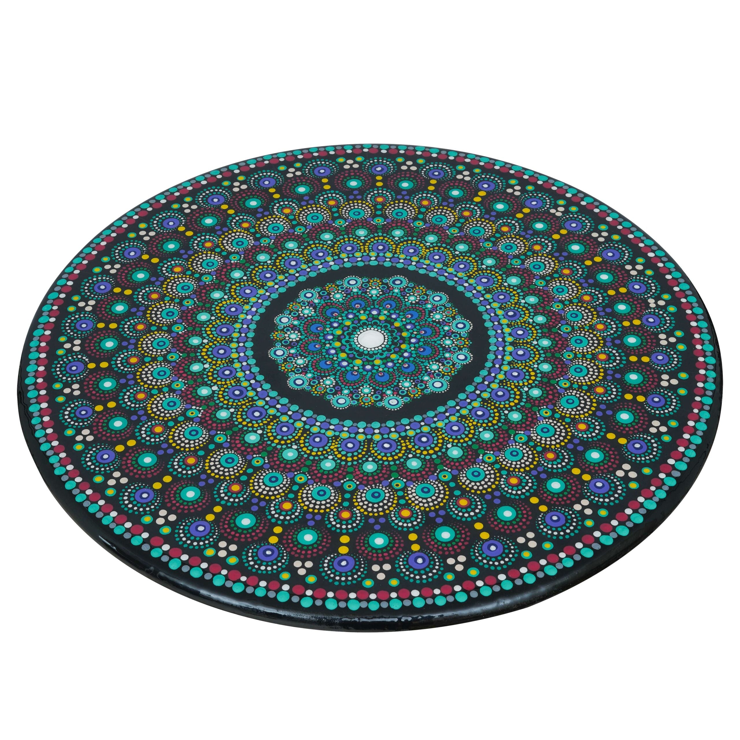 Wooden Round Side Table | Epoxy End Table | Coffee Table | Mid Century Modern Resine | Living Room Furnitur
