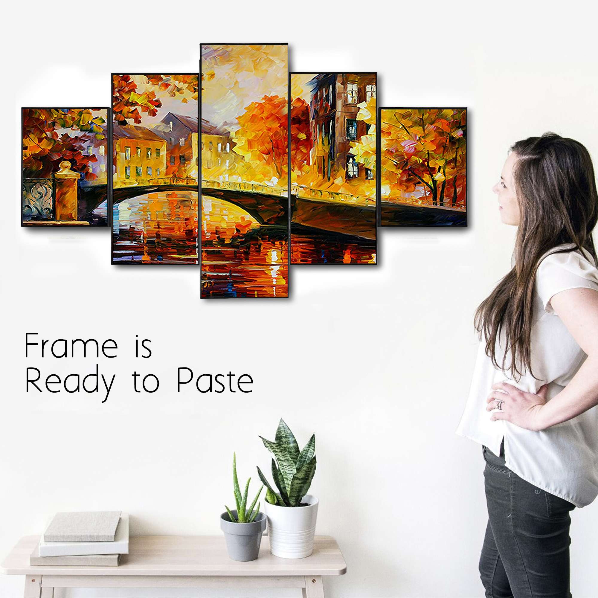 Set Of Five Framed Digital Wall Painting